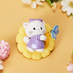 NWOT Mikko Illustrations Miniso Flower Series Sunflower Tournesol Kawaii Cat